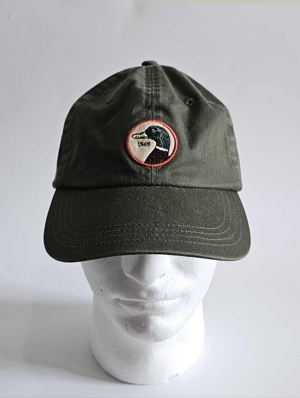 Duck Head  Circle Patch Twill Hat Adjustable Strap Green